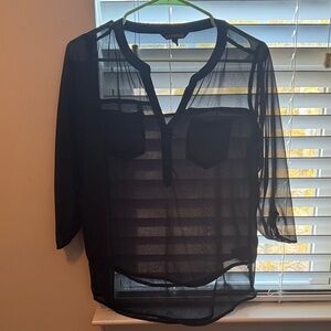 Express Black Sheer Blouse